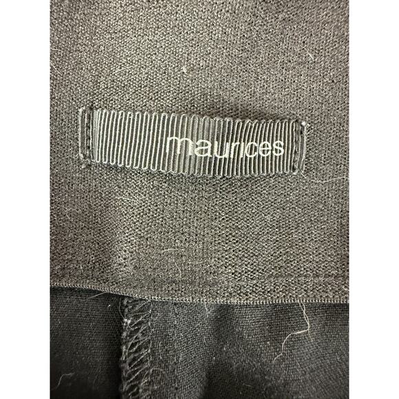 Maurices Size 9/10 Minimalist Casual Flat Front Pants Black Button Zip - Picture 8 of 11